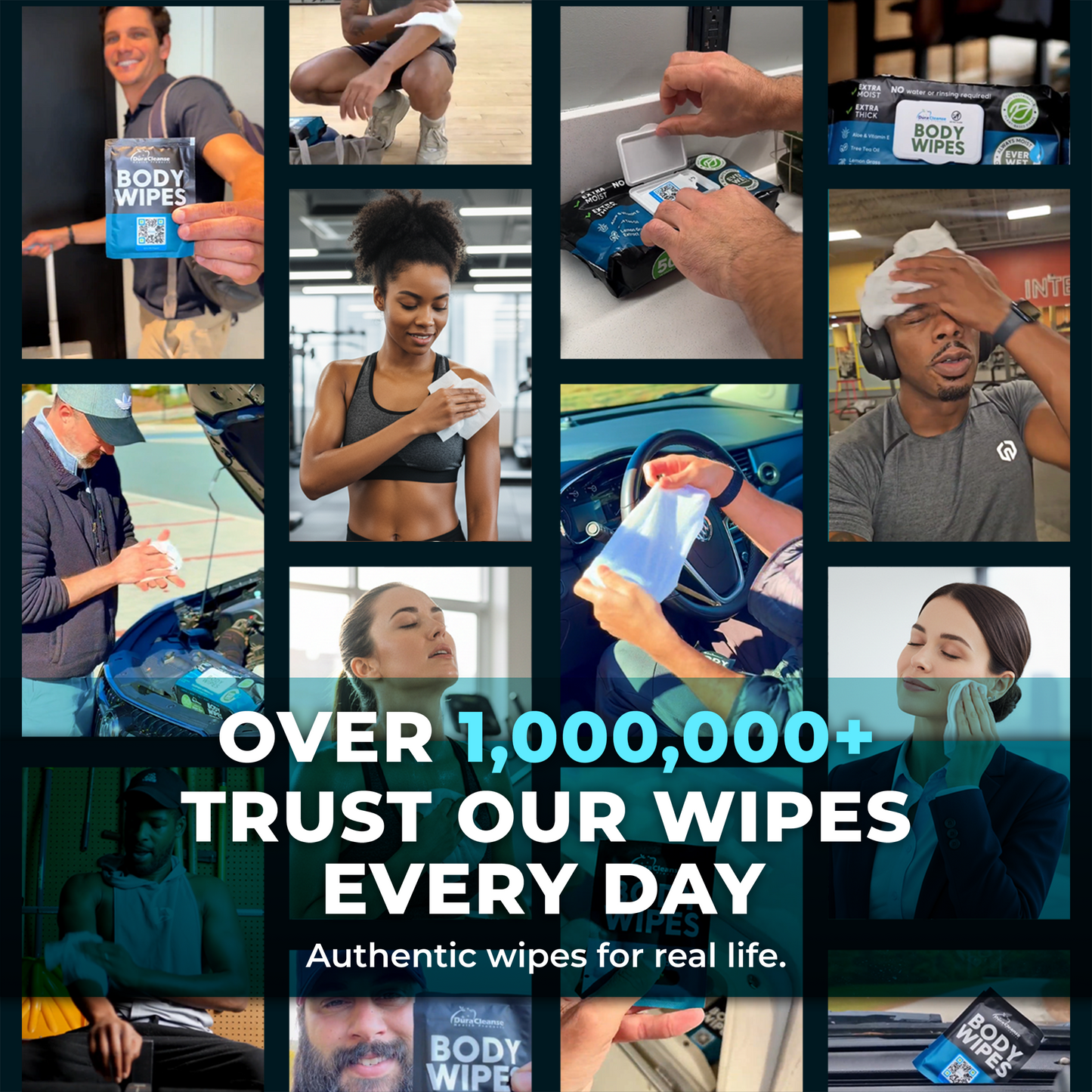 Maximum Cleaning Power On-the-Go 20 Count Body Wipes (10" x 10") - Travel Size