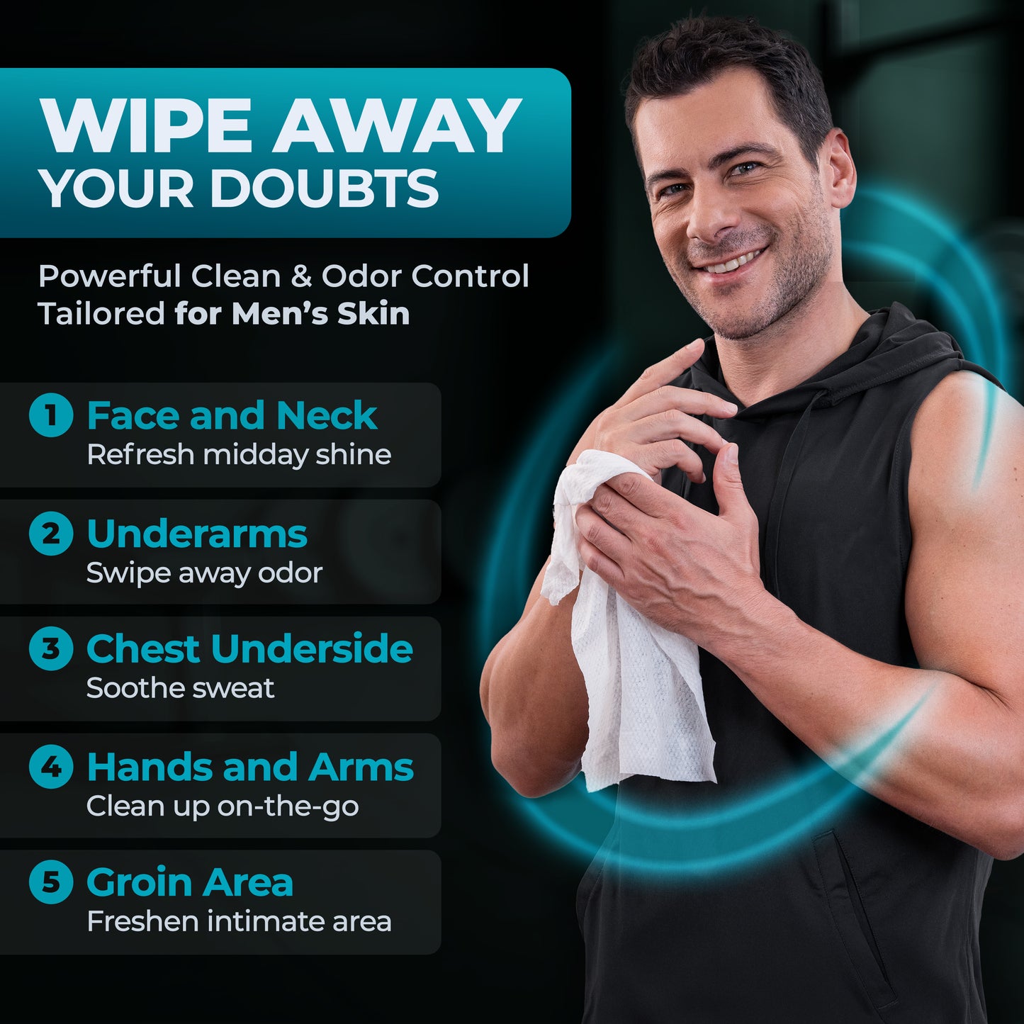 XL Men Body Wipes (9" x 12") + Travel Size Bonus