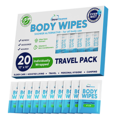 DuraCleanse Universal On-the-Go Pack Body Wipes (9" x 12") - Travel Size