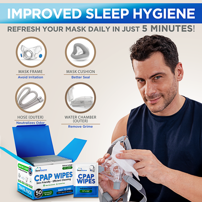 Sleep Mask Wipes - 50 Count Travel Wipes