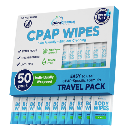 Sleep Mask Wipes - 50 Count Travel Wipes