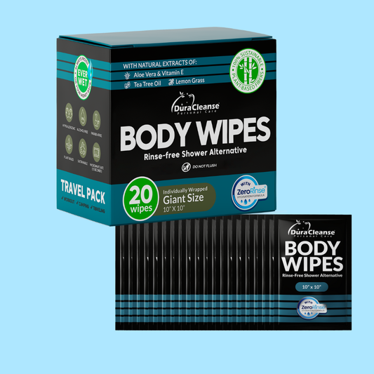 Men On-the-Go 20 Count Body Wipes (10" x 10") - Travel Size