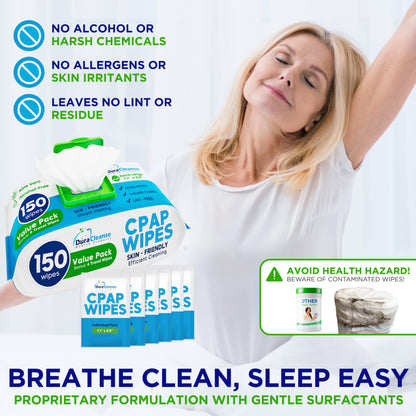 CPAP Mask Wipes - (Pack + Travel)