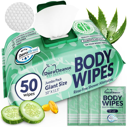 XL Women Body Wipes (9" x 12") + Travel Size Bonus