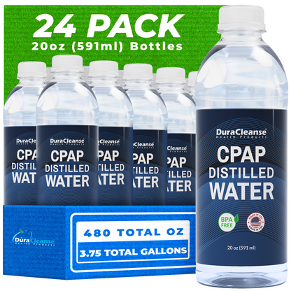 Distilled Water for CPAP Machines - Travel Size Bottles 20oz each