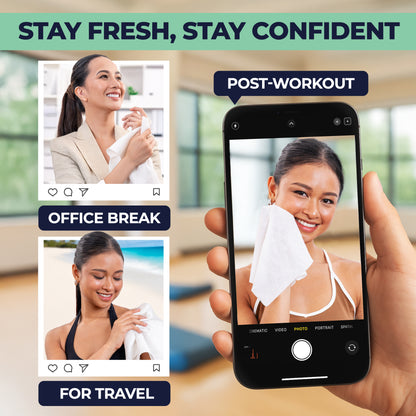 XL Women Body Wipes (9" x 12") + Travel Size Bonus