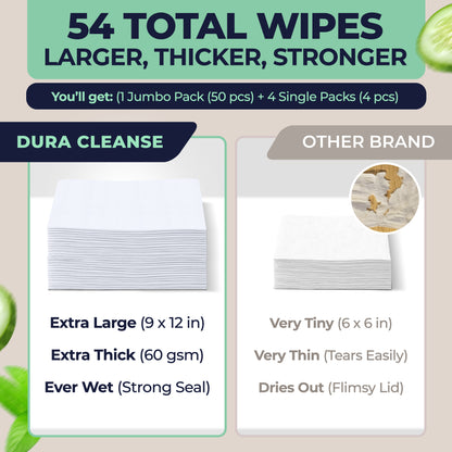 XL Women Body Wipes (9" x 12") + Travel Size Bonus