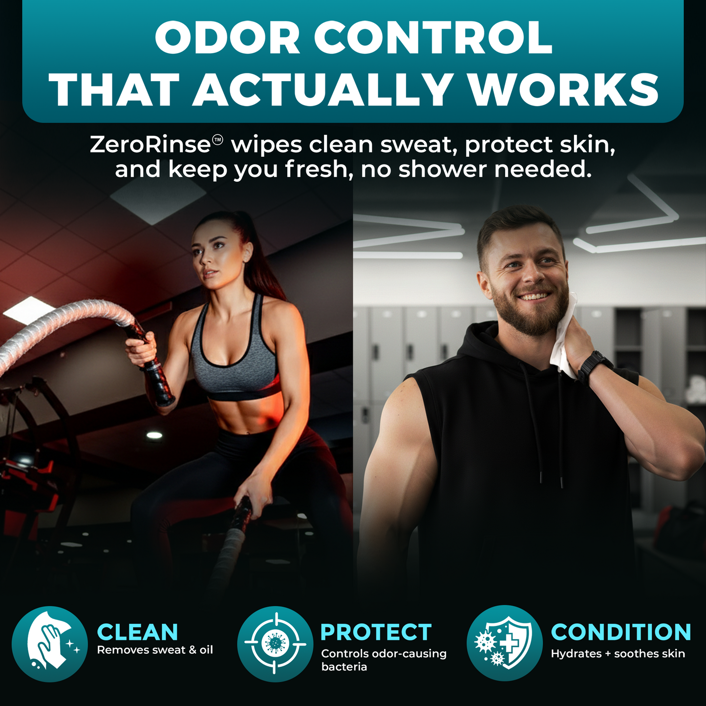 Maximum Cleaning Power On-the-Go 20 Count Body Wipes (10" x 10") - Travel Size