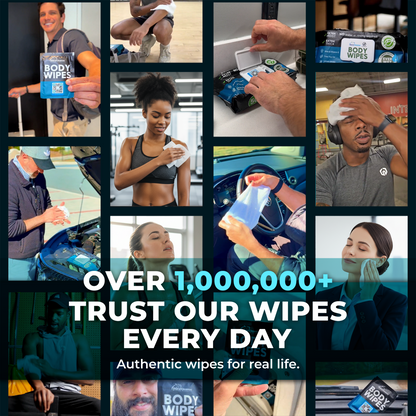 Maximum Cleaning Power On-the-Go 20 Count Body Wipes (10" x 10") - Travel Size