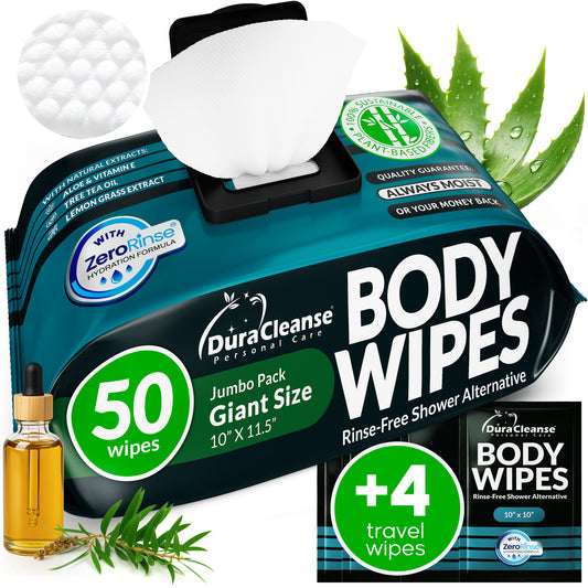 XL Men Body Wipes (9" x 12") + Travel Size Bonus