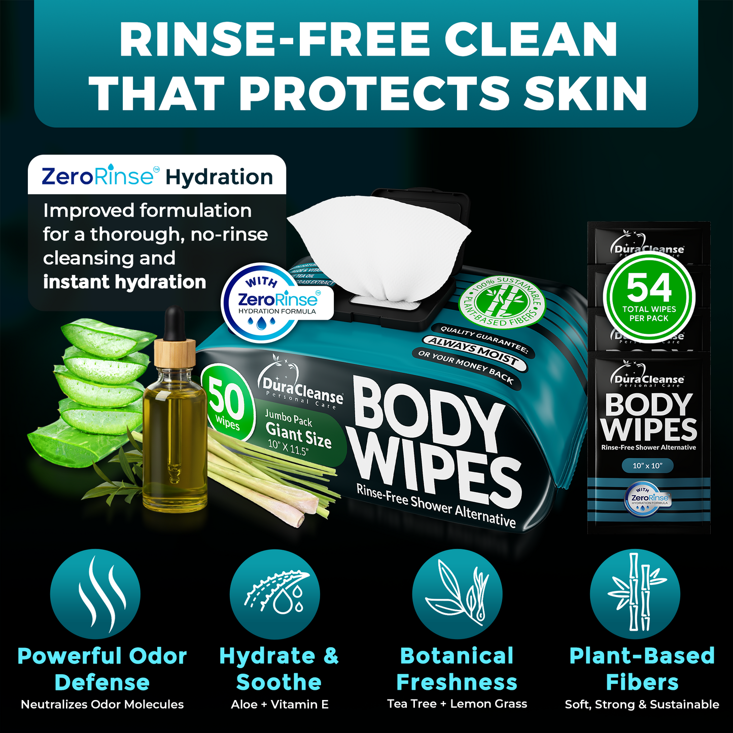 XL Men Body Wipes (9" x 12") + Travel Size Bonus