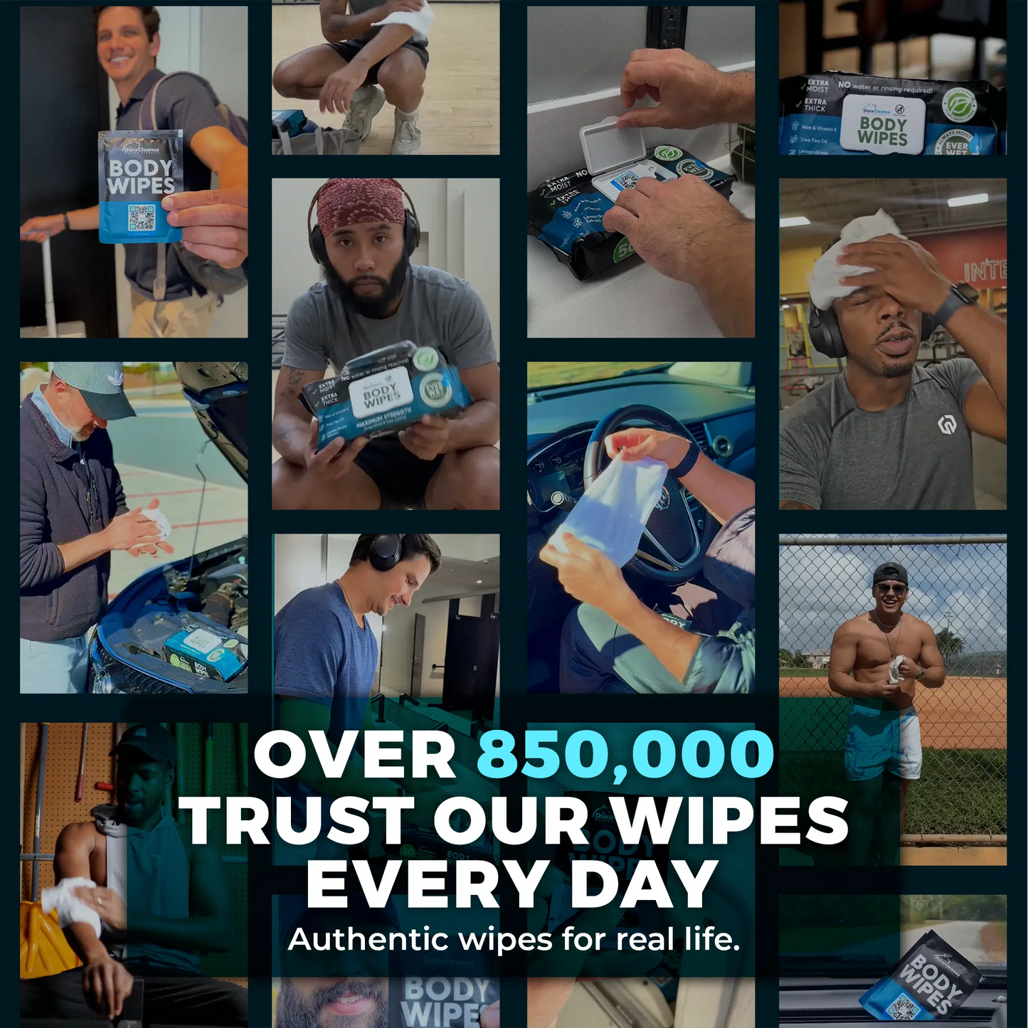 Maximum Cleaning Power XL Body Wipes (10" x 11.5") + Travel Size Bonus