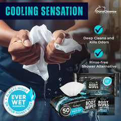 DuraCleanse XL Young Men Body Wipes + Travel Size Bonus