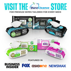 DuraCleanse XL Young Men Body Wipes + Travel Size Bonus